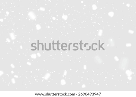 Falling snow effect PNG, winter frost transparent overlay.