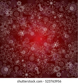 Falling snow element for greeting cards, posters. Merry Christmas vector illustration