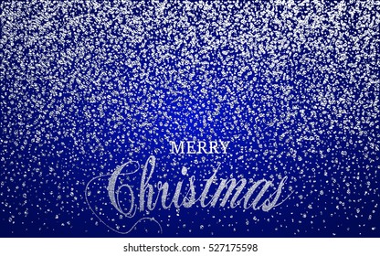 Falling snow element for greeting cards, posters. Merry Christmas vector illustration