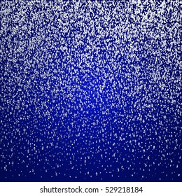 Falling snow element for greeting cards, posters. Merry Christmas vector illustration