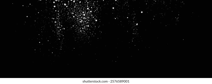 Falling snow flake illustrator. Vector realistic snowfall winter white ice background