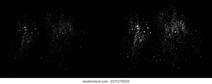 Falling snow flakes background. Winter snowfall isolated snowflakes transparent illustration background