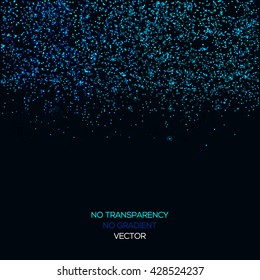 Falling snow flakes, conceptual winter season background with cool blue dots.