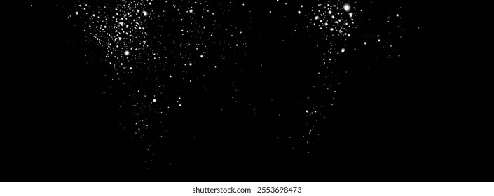 Falling snow flakes. Snowfalling snowflakes isolated vector illustration background