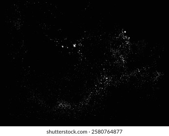 Falling snow flakes. Vector snowfall snowflakes elements transparent background