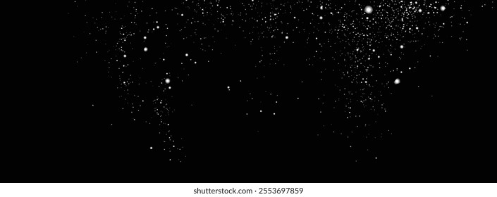 Falling snow flakes. White snow snowflakes falling background