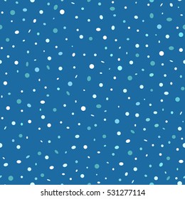 falling snow in flat modern style. Seamless pattern. easy to use