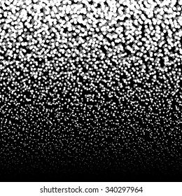 Falling Snow on the black Background. Christmas Holiday Background. New Year  Background, Vector Illustration.