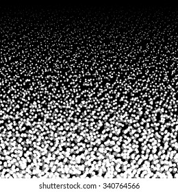 Falling Snow on the black Background. Christmas Holiday Background. New Year  Background, Vector Illustration.