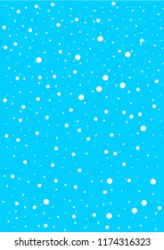 falling snow on blue background vector