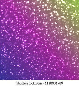 Falling snow on colorful background, stock vector