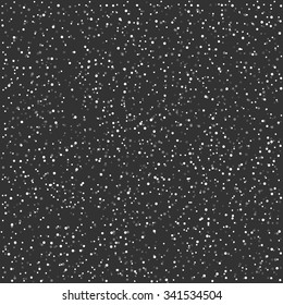 Falling snow on the dark background, seamless pattern, vector