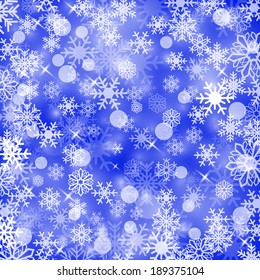 falling snow on the gray background - vector image