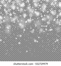 Schnee auf transparentem Hintergrund