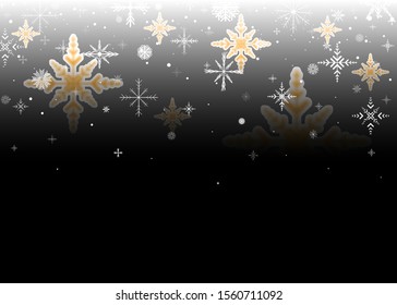 Falling Snow Overlay Background. Snowfall Winter Christmas Background. Vector Illustration.