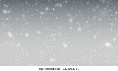 Fondo De Superposición De Nieve Caída. El invierno de la nieve fondo de la Navidad. Ilustración vectorial.
