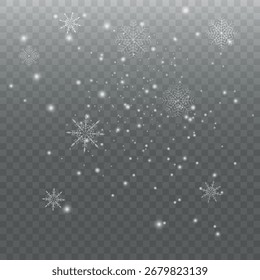 Plano de fundo de sobreposição de neve decrescente. Cachoeira de neve inverno Natal Fundo. Ilustração de vetor.