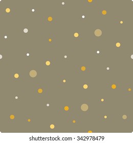 Falling snow seamless pattern, dark background template