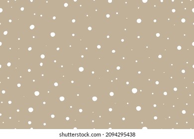 Falling snow seamless pattern on Christmas red Background.