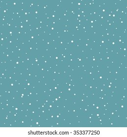 Falling snow seamless pattern. vector illustration. winter snowfall hand drawn texture