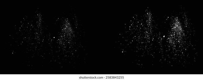 Falling snow snowfall. Seamless falling snow snowflakes transparent background