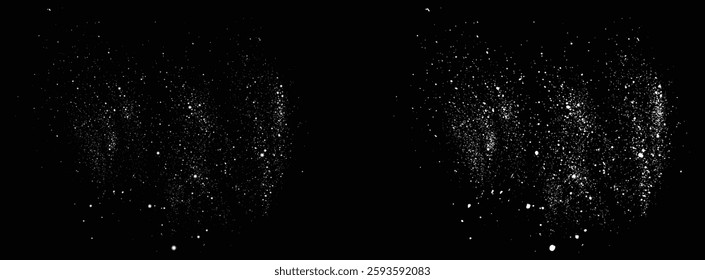 Falling snow snowfall. Vector editable new year transparent snow background