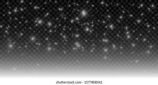 Falling snow, snowflake. Holiday Winter background for Merry Christmas and Happy New Year. Xmas snow flake pattern. Magic white snowfall texture. Winter snowstorm.