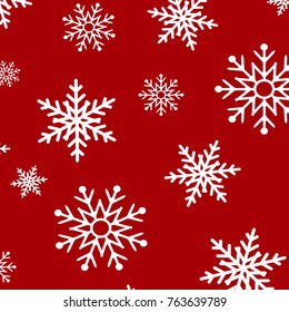 Falling snow and Snowflakes. Winter background. Merry Christmas