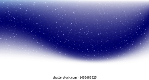 Falling snow. Vector illustration. White snowflakes on blue background. Snow Background.
