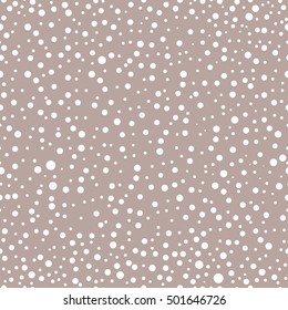 Falling snow vector seamless pattern.Vector monochrome texture. 