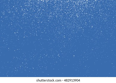 Falling snow winter background. White abstract texture on blue background. Vector illustration,eps 10.
