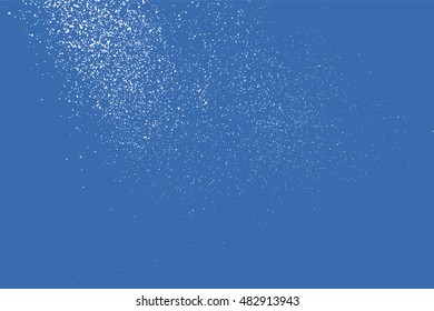 Falling snow winter background. White abstract texture on blue background. Vector illustration,eps 10.