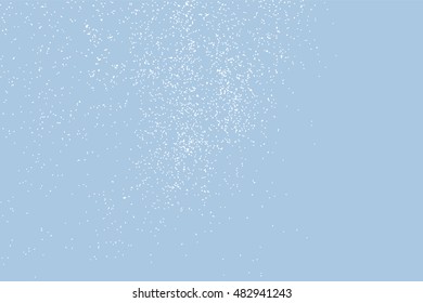 Falling snow winter background. White abstract texture on blue background. Vector illustration,eps 10.
