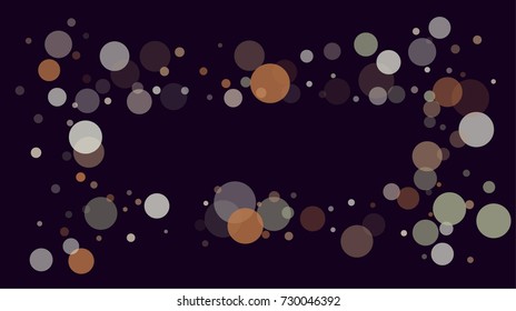 Falling Snow Winter Confetti, Festive Bokeh Lights. Celebration Winter Background, New Year, Christmas Holiday Decoration. Shining Festive Bokeh Lights, Round Snowflakes, Falling Snow Winter Confetti.