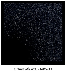 Falling Snow Winter Confetti. Vector Celebration Background. Cool Snowfall at Night. Cold Christmas or New Year Falling Snow, Party Night Poster Background. Festive Border, Winter Confetti Decoration.