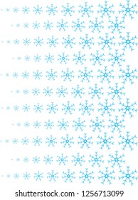 Falling snowflake on a transparent background, vector graphics