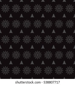 Falling snowflakes Background   on black color