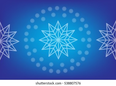 Falling snowflakes in beautiful Color