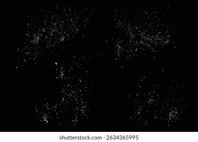 Falling snowflakes isolated background design set