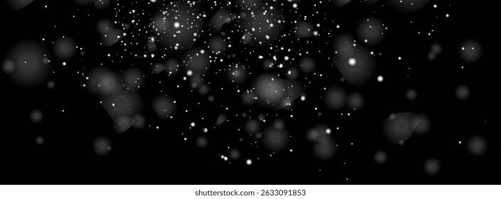 Falling snowflakes isolated illustration background design