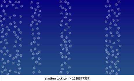 Falling Snowflakes on Christmas Background.  Element of Design with Snow for a Postcard, Invitation Card, Banner, Flyer.  Vector Falling Snowflakes on a  Winter Background
