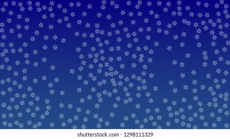 Falling Snowflakes on Christmas Background.  Element of Design with Snow for a Postcard, Invitation Card, Banner, Flyer.  Vector Falling Snowflakes on a  Winter Background
