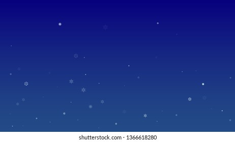 Falling Snowflakes on Christmas Background.  Element of Design with Snow for a Postcard, Invitation Card, Banner, Flyer.  Vector Falling Snowflakes on a  Winter Background
