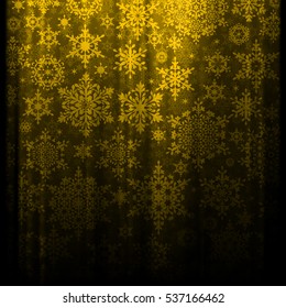 Falling snowflakes on dark background. EPS 10 vector file included