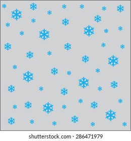 falling snowflakes on the gray background vector image EPS10