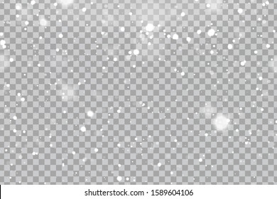 Falling snowflakes on a transparent background For Christmas Element