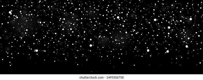 Falling snowflakes overlay. Christmas snowfall web banner