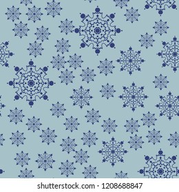 Falling snowflakes seamless background for Xmas invitation cover