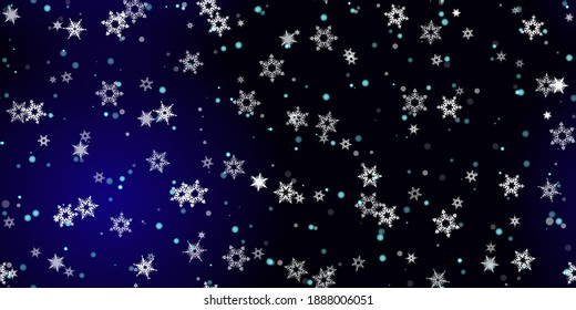 Falling Snowflakes seamless pattern flying snow
