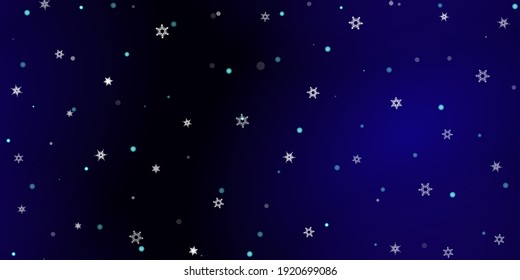 Falling Snowflakes seamless pattern flying snow